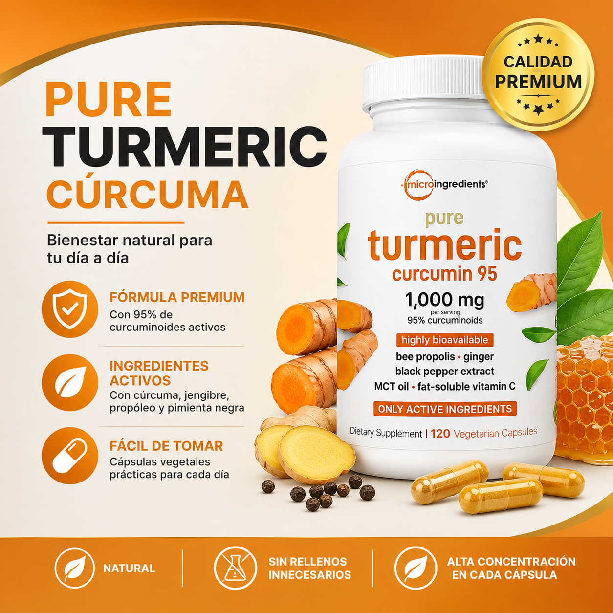 Pure Turmeric | La forma práctica de consumir cúrcuma.